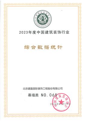 2023年中国建筑装饰行业综合数据统计